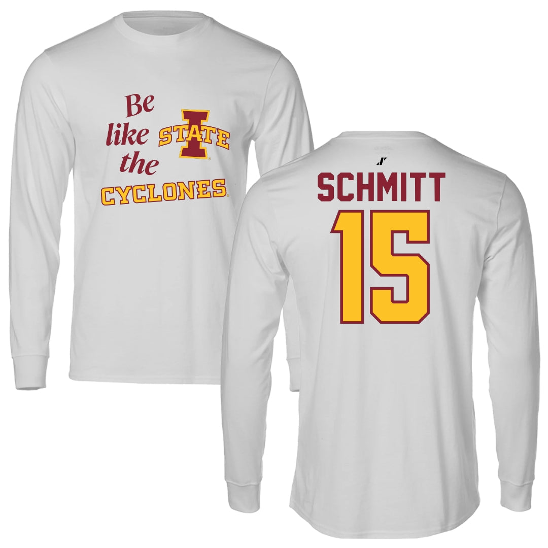 Iowa State University Volleyball Light Gray Be Like Us Long Sleeve - #15 Kiersten Schmitt