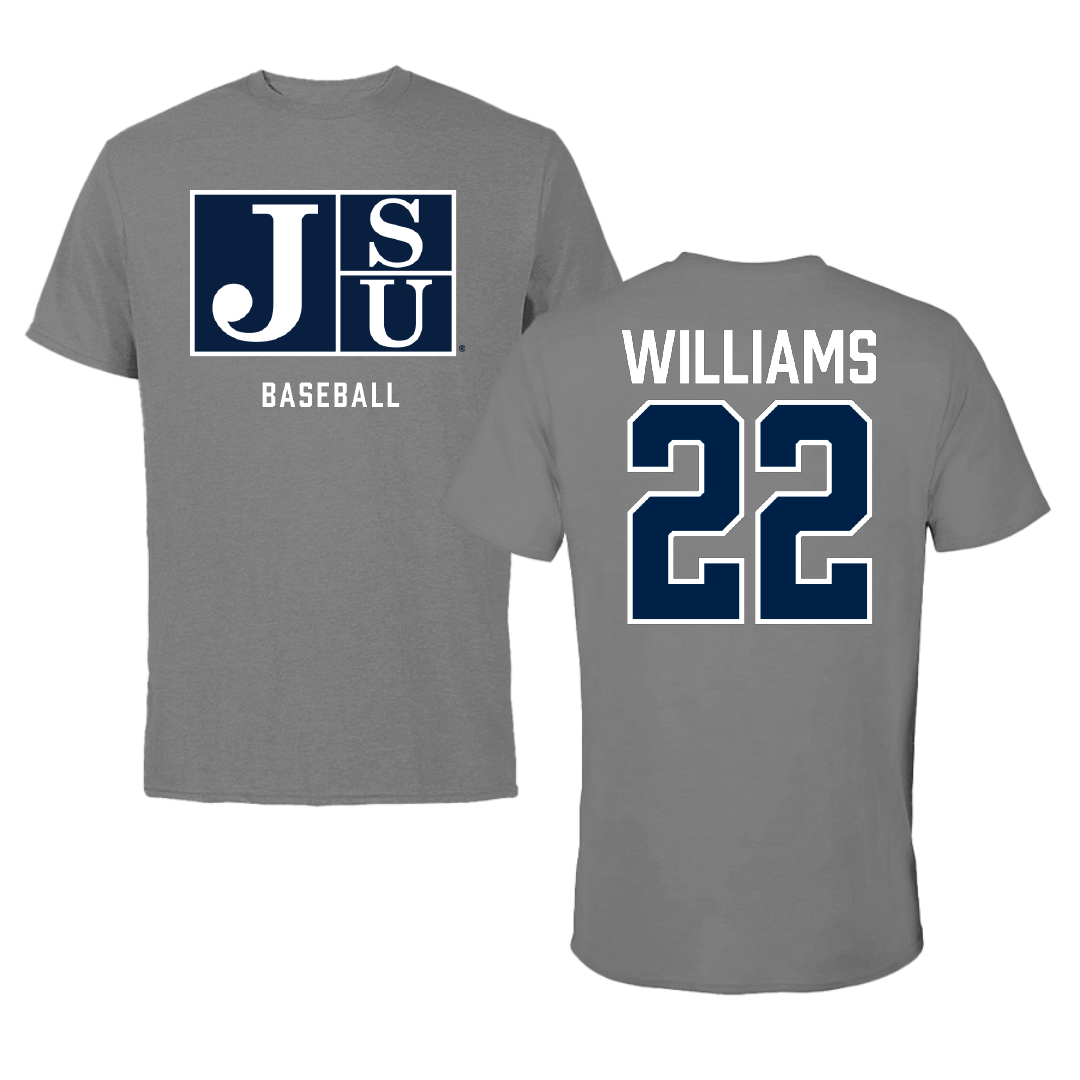 Jackson State University Baseball Gray Tee - #22 Isaiah Williams