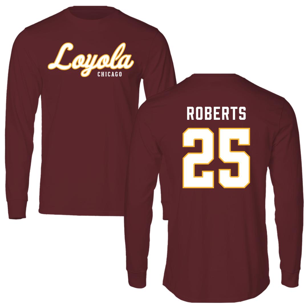 Loyola University-Chicago Soccer Maroon Performance Long Sleeve - #25 Emily Roberts