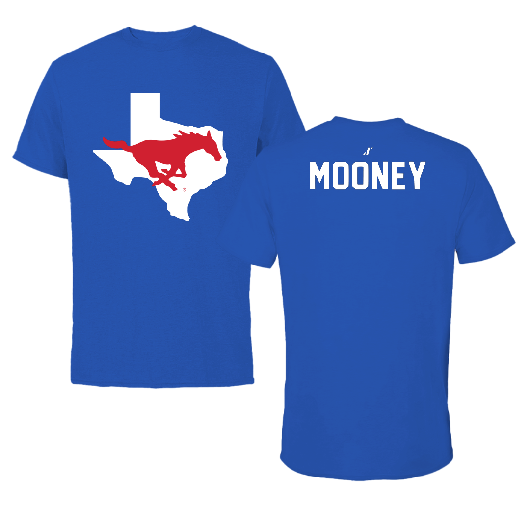 Southern Methodist University Equestrian Blue State Tee - Aedan Mooney