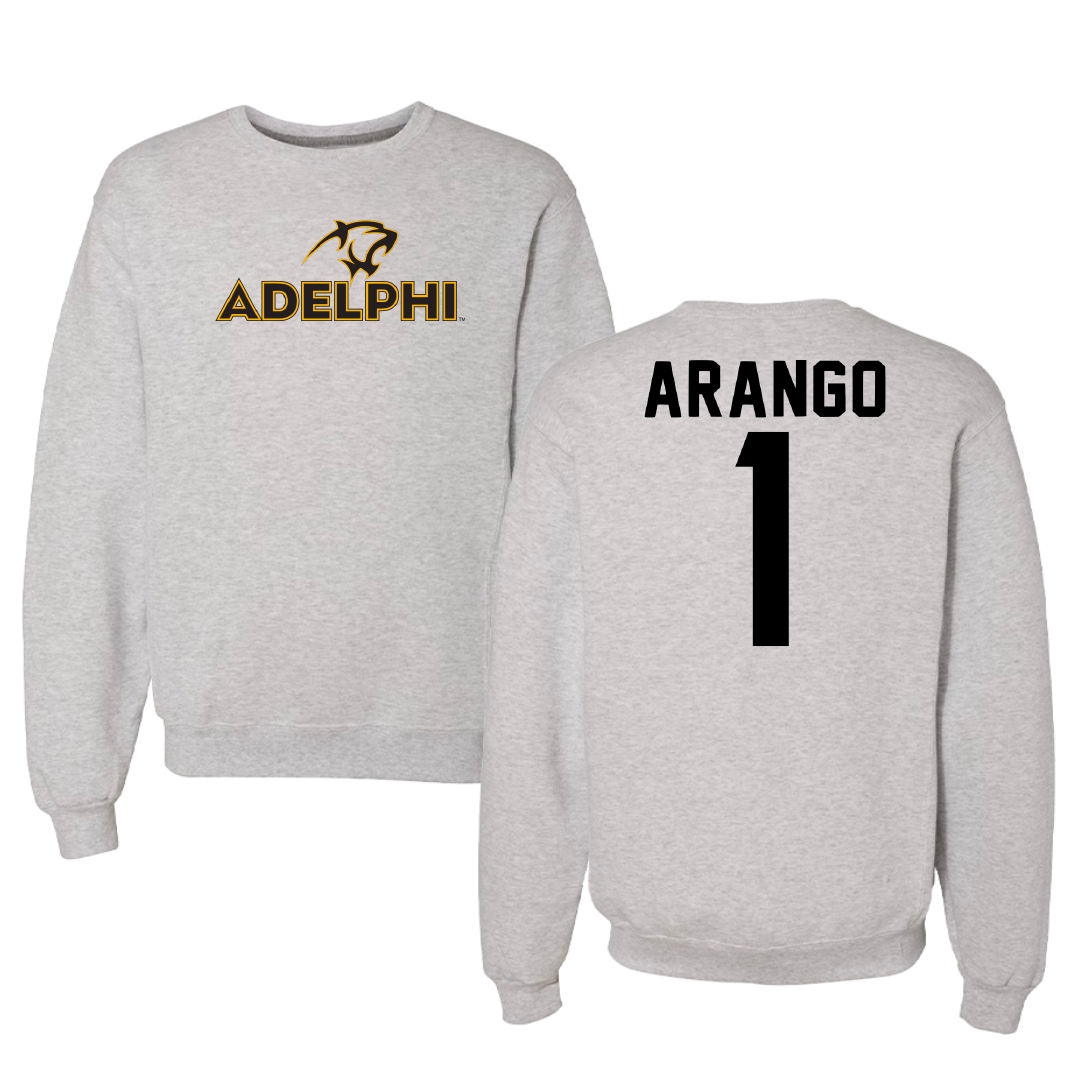Adelphi University Soccer Gray Crewneck - #1 Santiago Arango