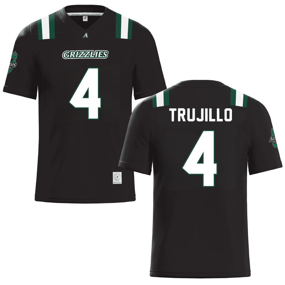 Adams State University Black Football Jersey - #4 Hannah Trujillo