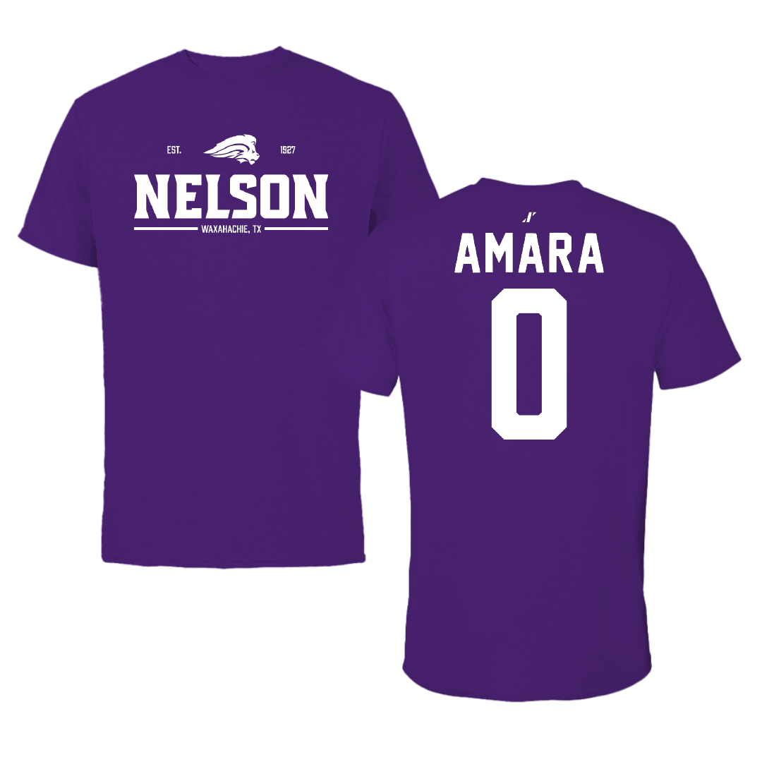 Nelson University Soccer Purple General Tee - #0 Anna Amara