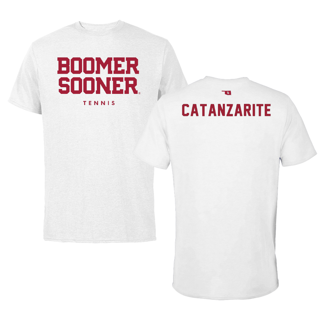 University of Oklahoma Tennis White Tee - Ava Catanzarite