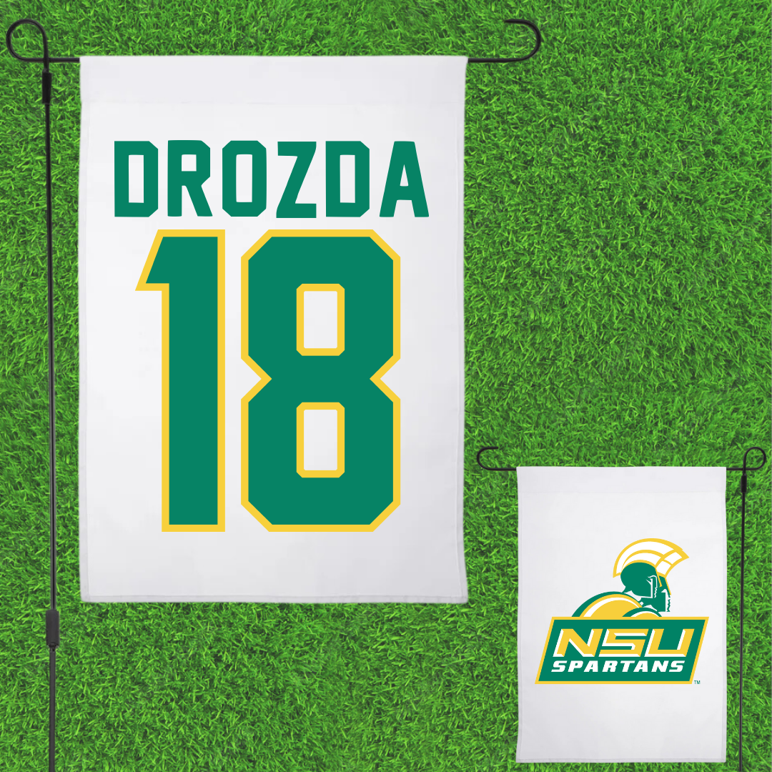 Norfolk State University Softball White Garden Flag - #18 Savannah Drozda