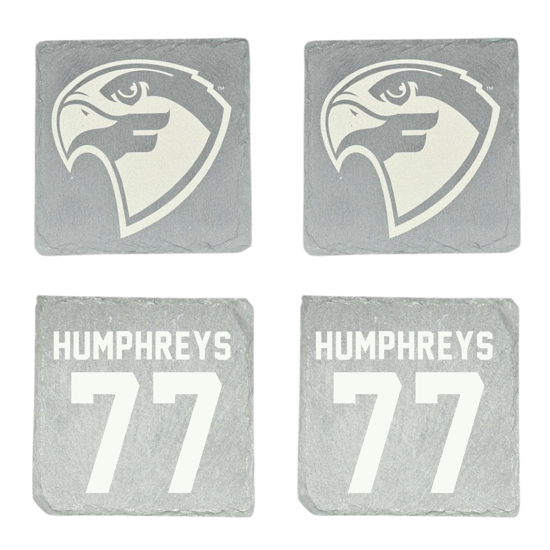 Fairmont State University Football Stone Coaster (4 Pack)  - #77 Benjamin Humphreys