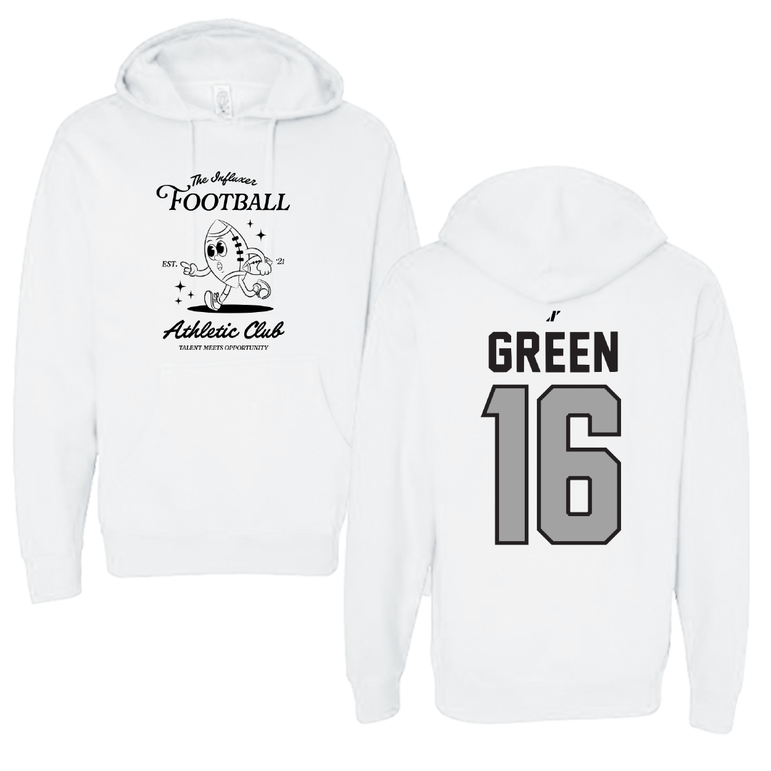 Football White Influxer Athletic Club Hoodie - #16 Desmond Green