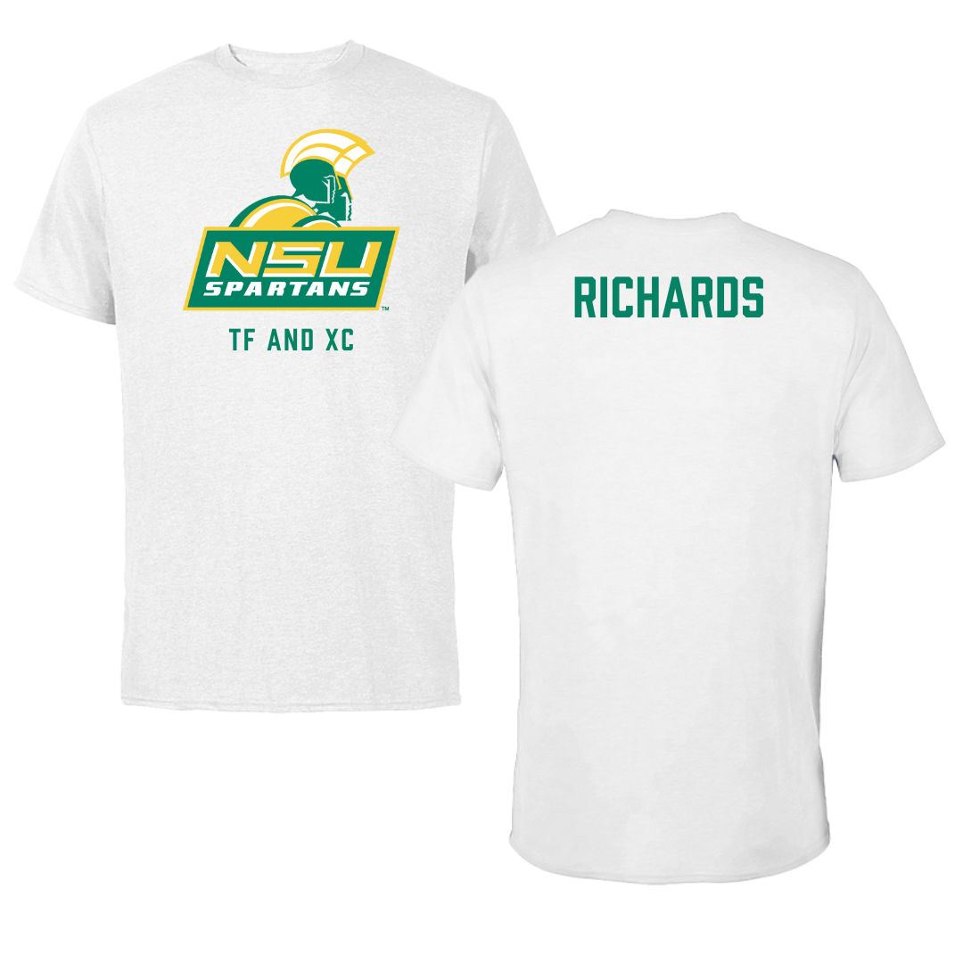 Norfolk State University TF and XC White Performance Tee - Indya Richards
