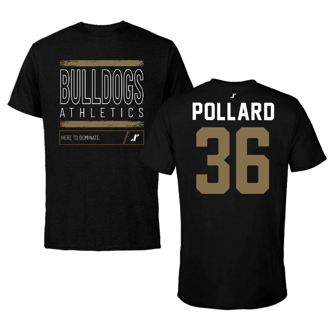 Bryant University Soccer Black Dominate Performance Tee - #36 Daimon Pollard