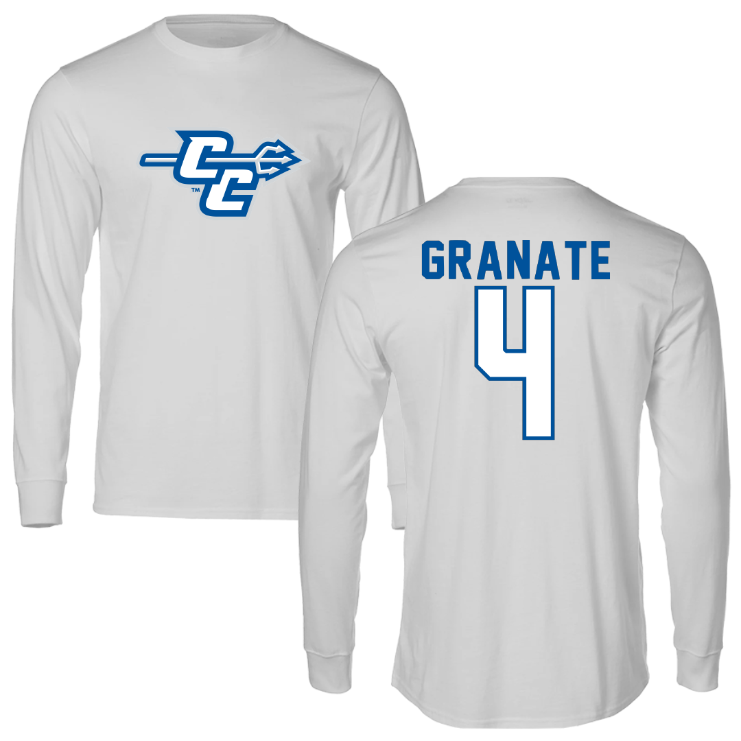 Central Connecticut State University Softball Light Gray Long Sleeve - #4 Gracie Granate