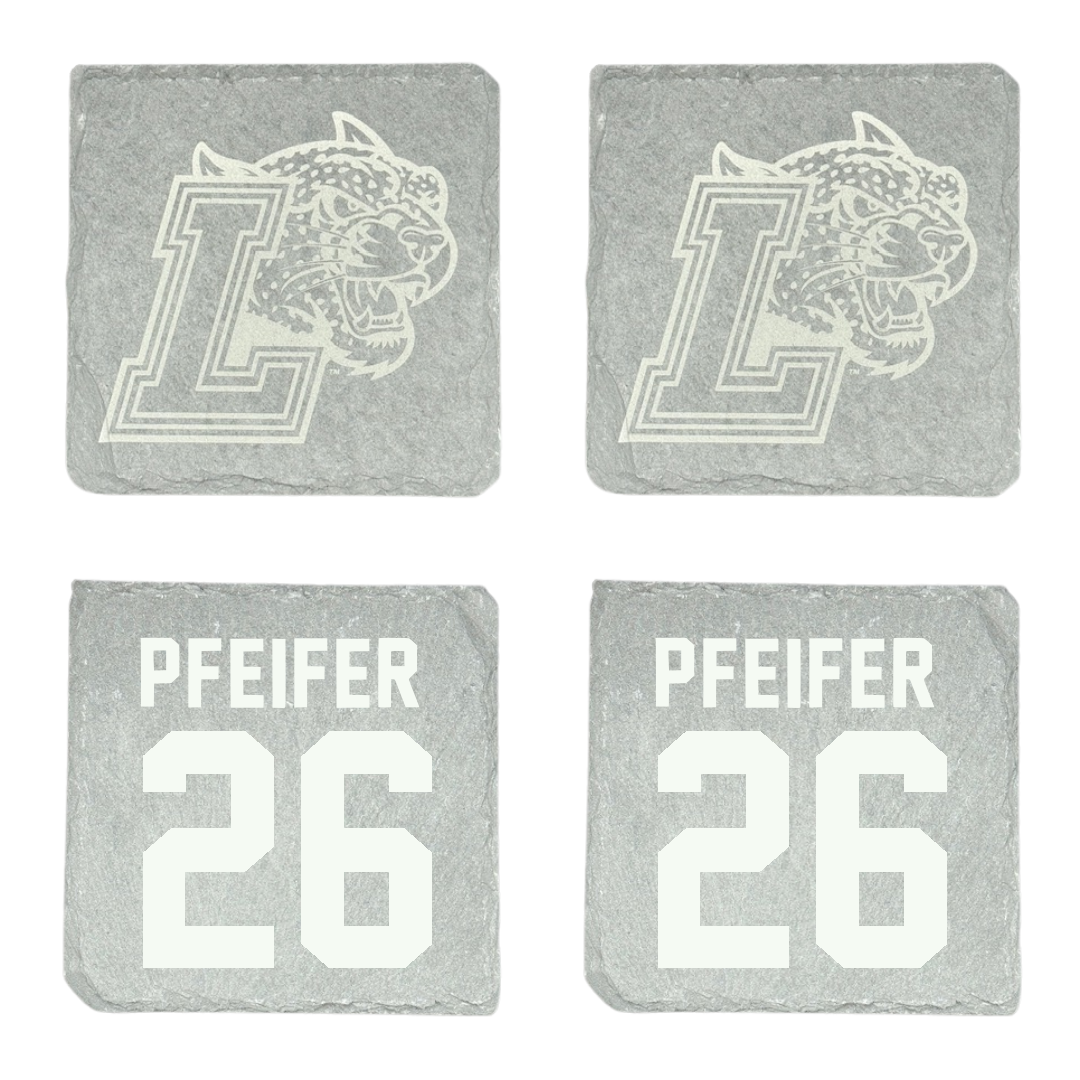 Lafayette College Lacrosse Stone Coaster (4 Pack)  - #26 Drew Pfeifer