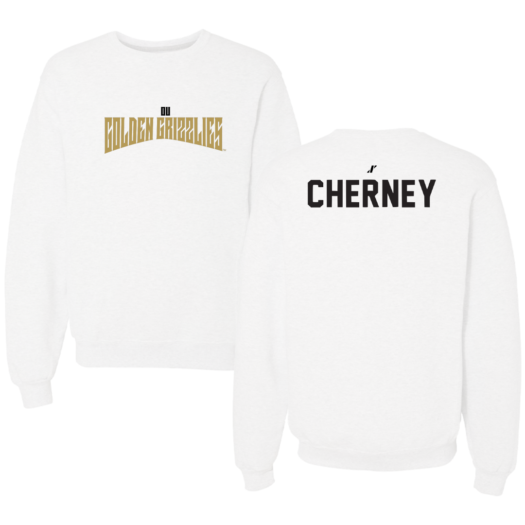 Oakland University TF and XC White Classic Crewneck - Conner Cherney