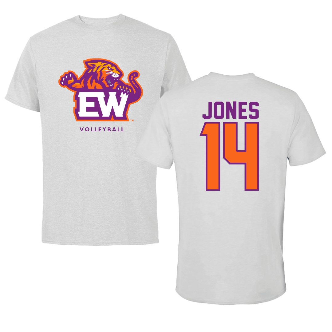 Edward Waters University Volleyball Light Gray Performance Tee - #14 Brooklyn Jones