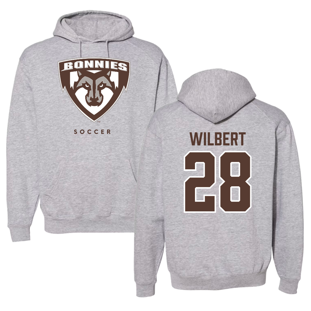 St. Bonaventure University Soccer Gray Hoodie - #28 Andrew Wilbert