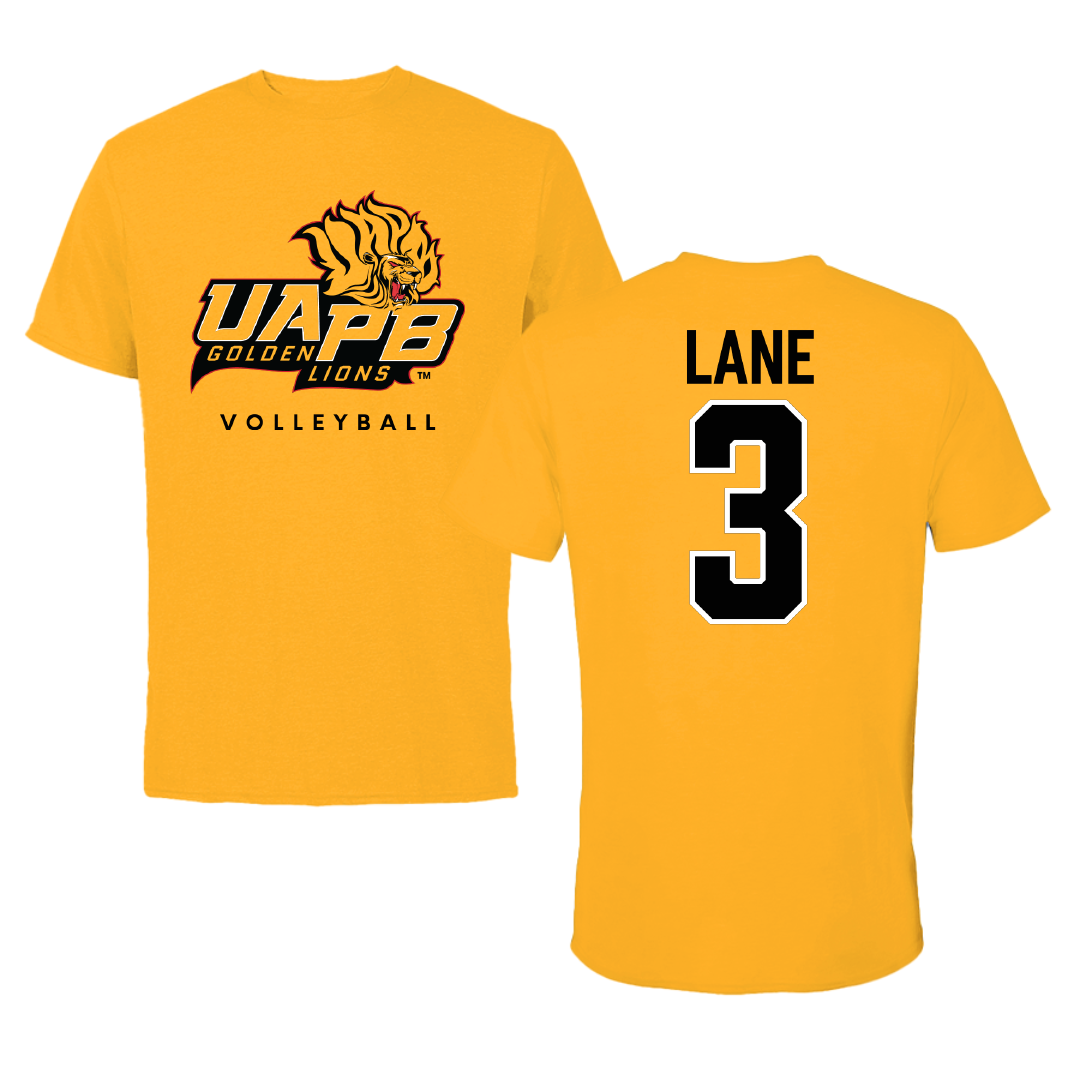 University of Arkansas-Pine Bluff Volleyball Gold Performance Tee - #3 Aleria Lane
