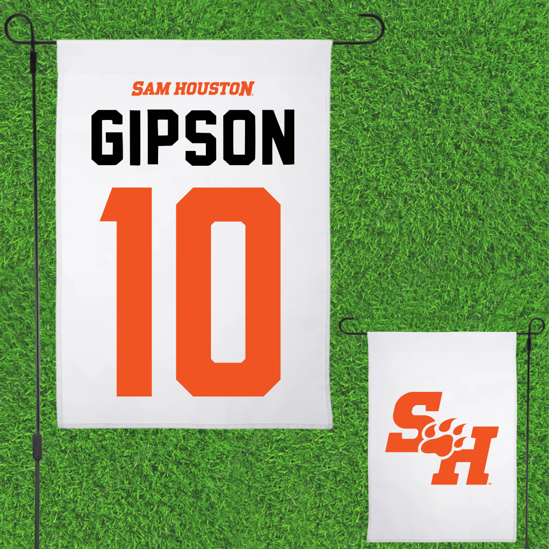 Sam Houston State University Soccer White Garden Flag - #10 Gabrielle Gipson