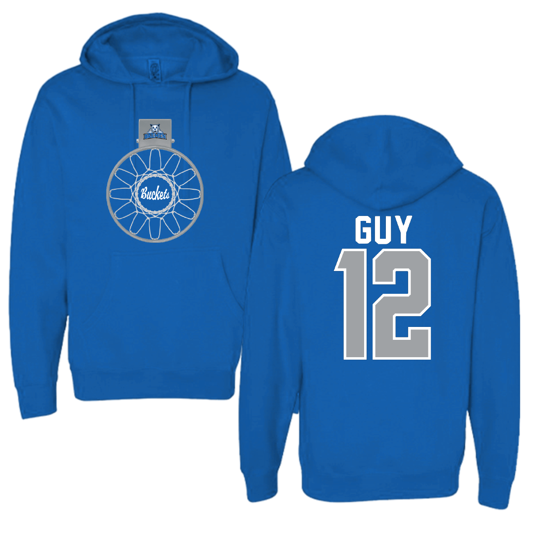 Daemen University Basketball Blue Buckets Hoodie - #12 Benjamin Guy