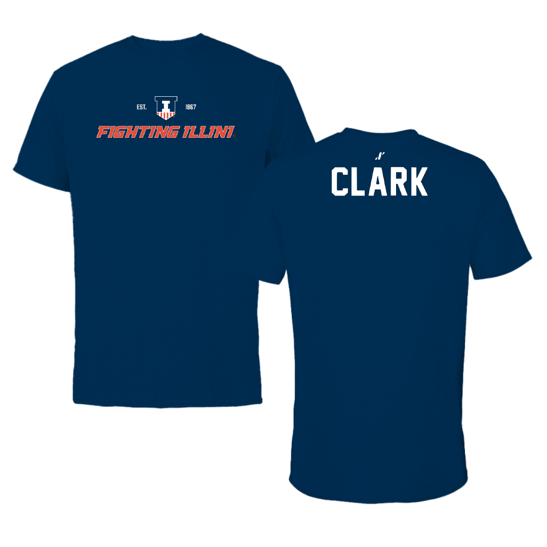 University of Illinois TF and XC Navy General Tee - Dystonae Clark