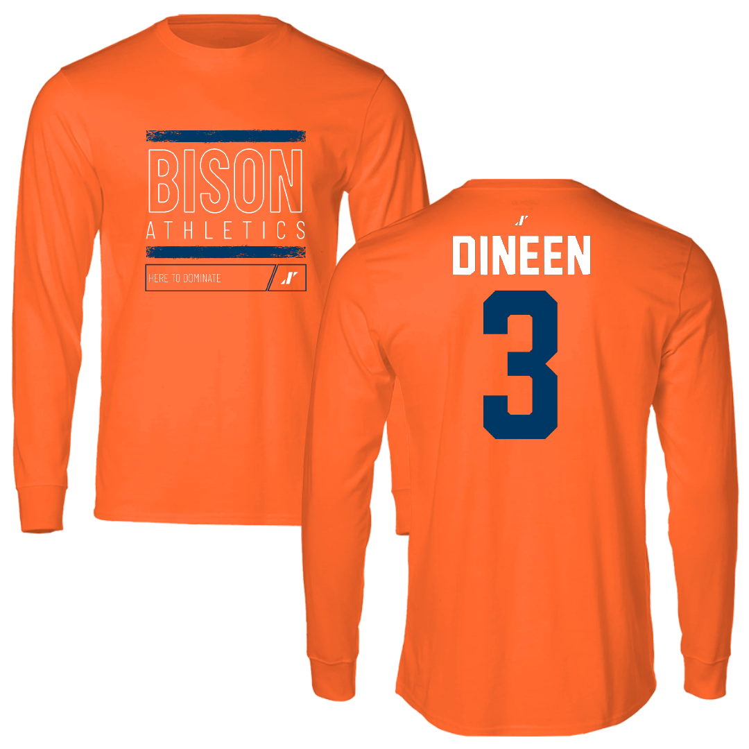 Bucknell University Lacrosse Orange Dominate Long Sleeve - #3 Catherine Dineen