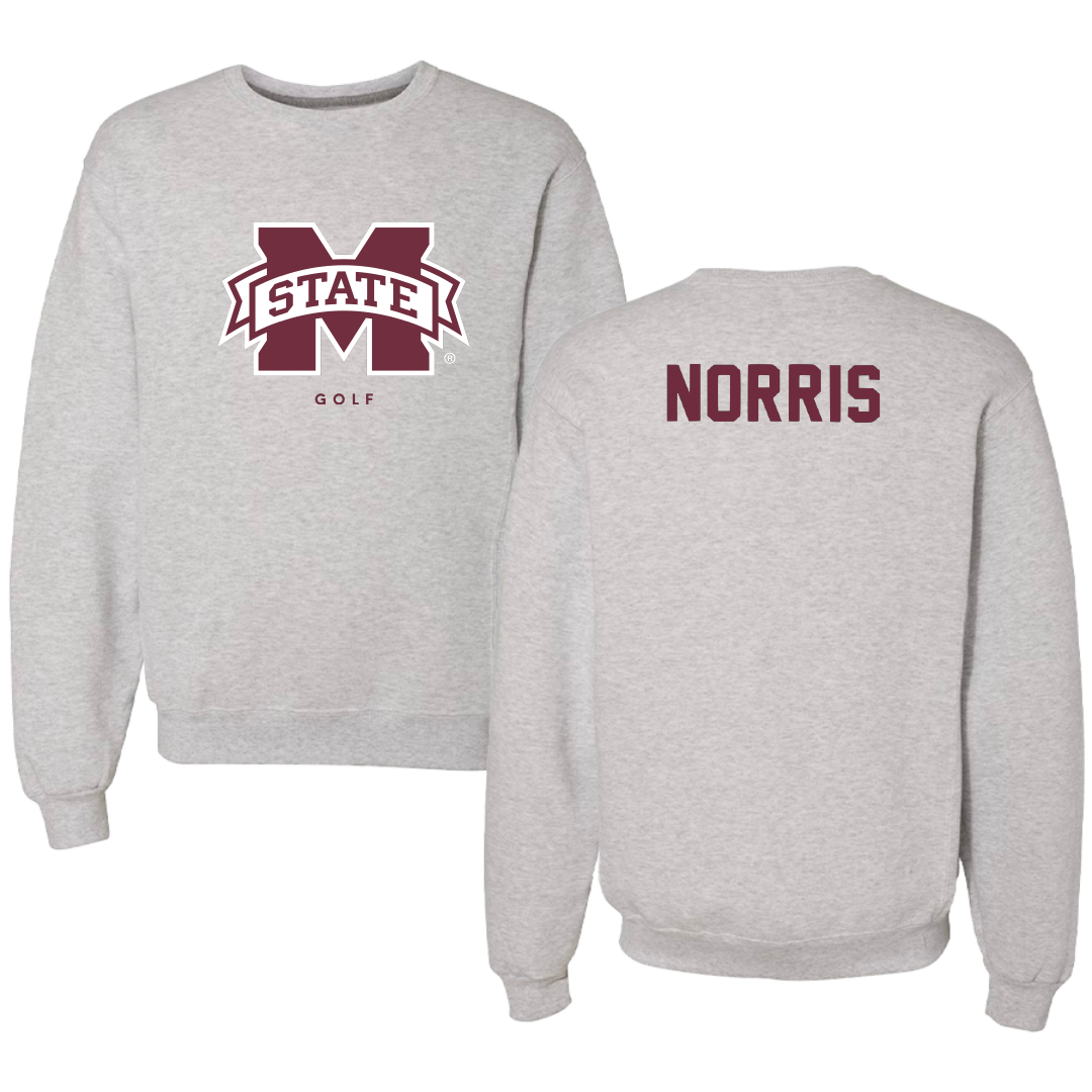 Mississippi State University Golf Gray Crewneck - Thomas Norris
