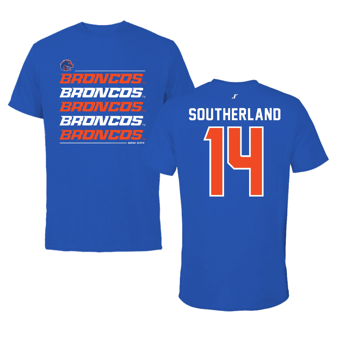 Boise State University Softball Blue General Performance Tee - #14 Quinn Southerland