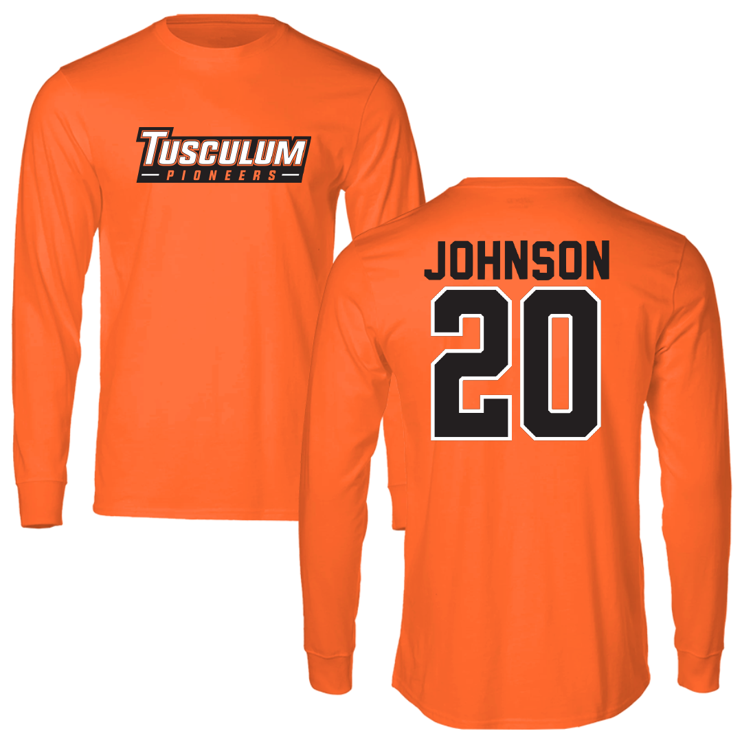 Tusculum University Basketball Orange Long Sleeve - #20 Sariah Johnson