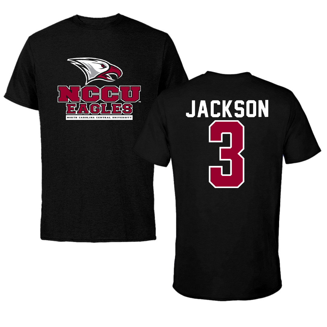North Carolina Central University Softball Black Performance Tee - #3 Samaria Jackson