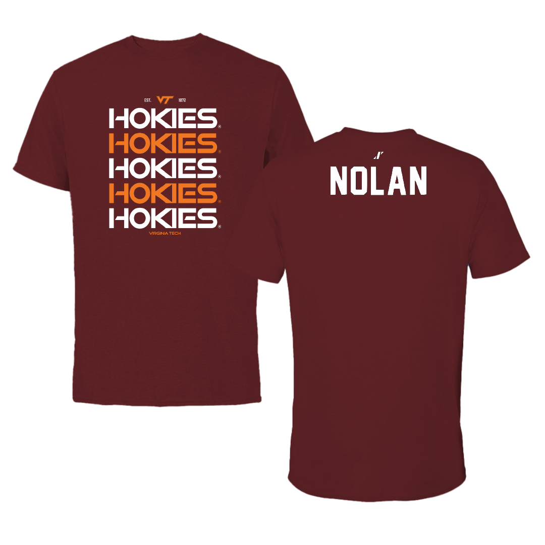 Virginia Tech TF and XC Maroon General Performance Tee - Sidney Nolan