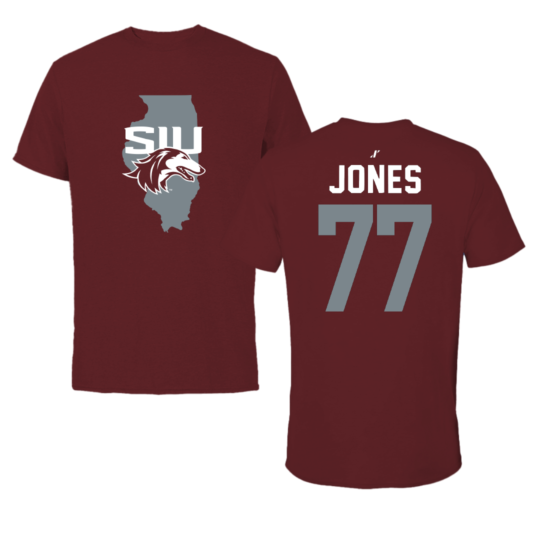 Southern Illinois University at Carbondale Softball Maroon State Performance Tee - #77 Sidney Jones