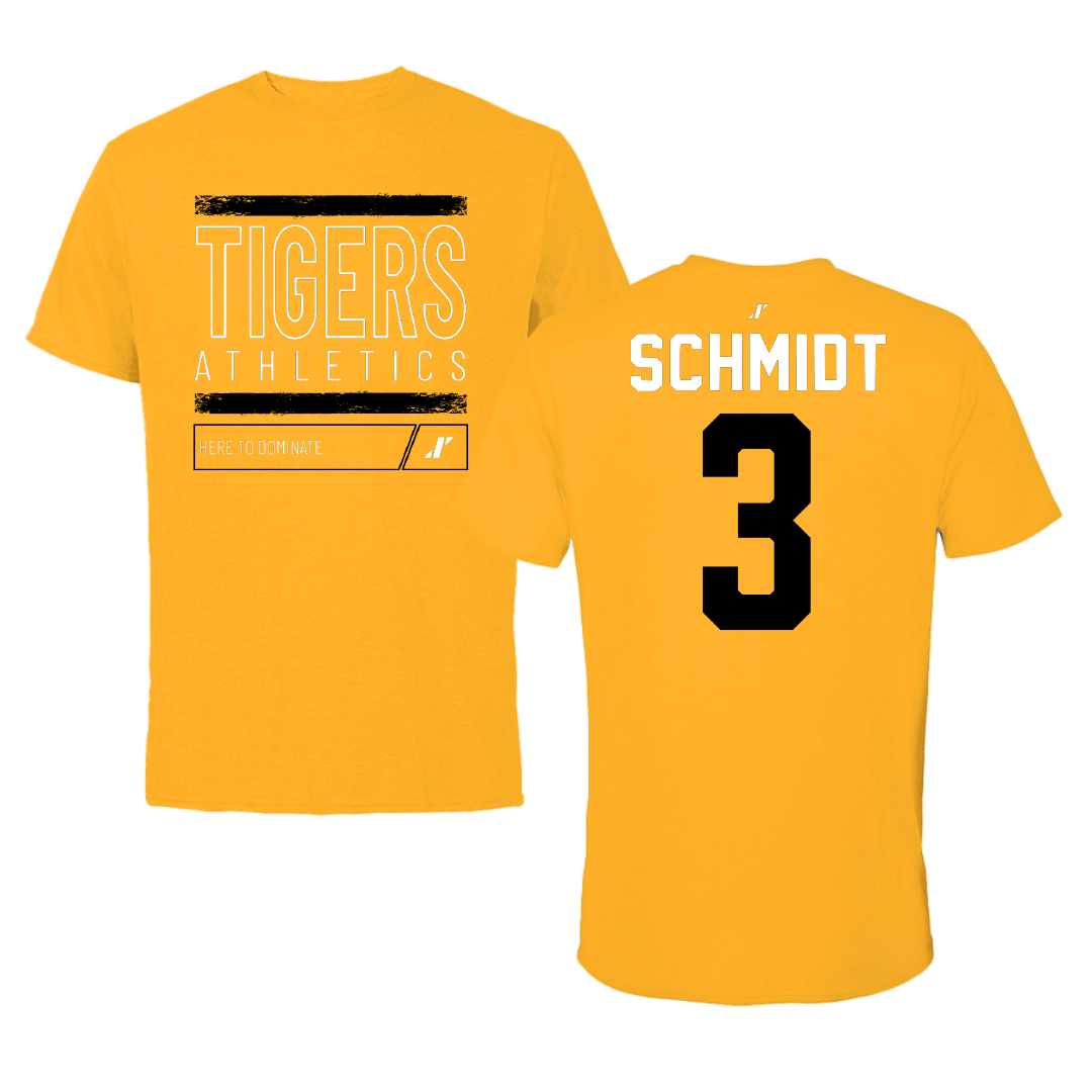 Fort Hays State University Softball Gold Dominate Tee - #3 Morgan Schmidt