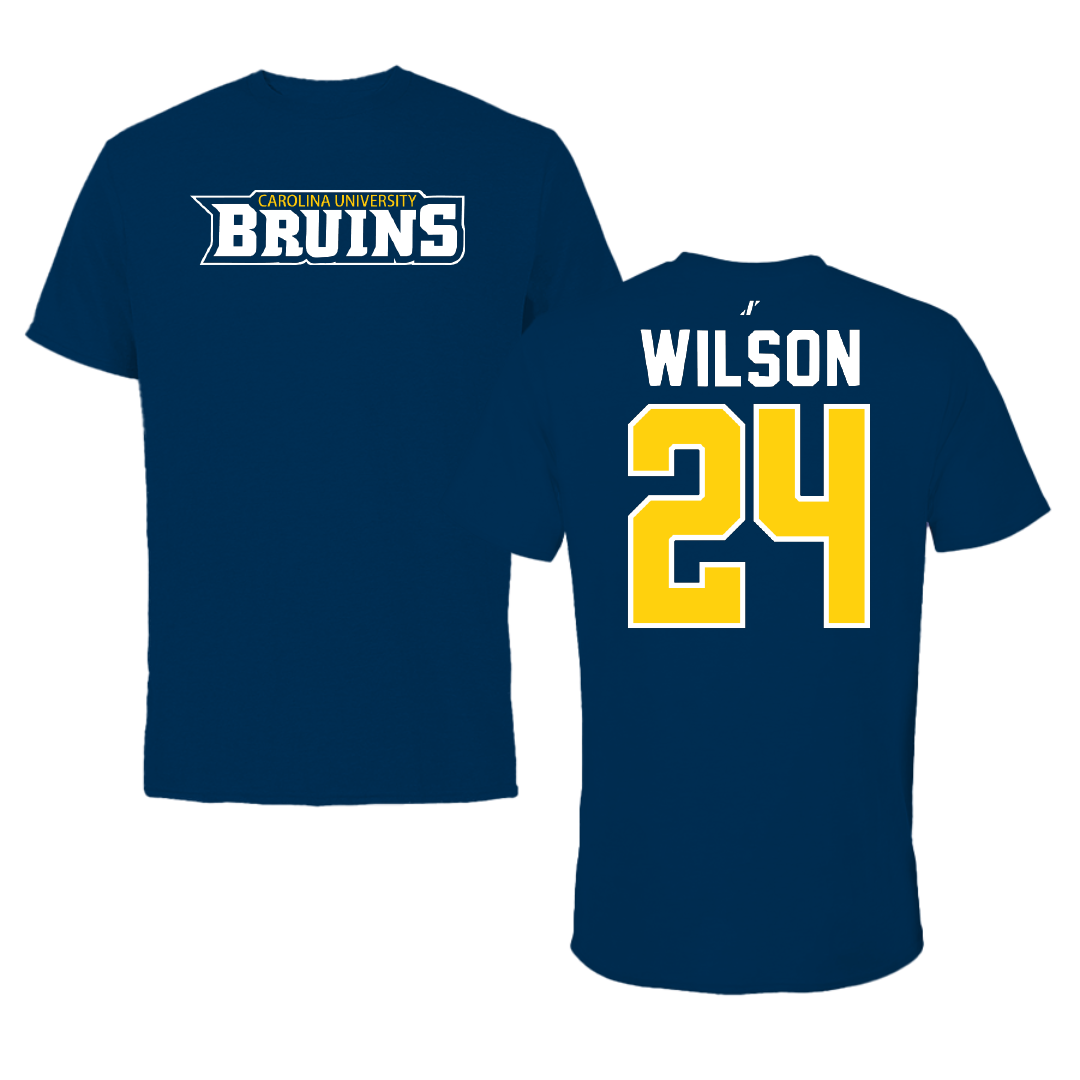 Carolina University Softball Navy Tee - #24 Emily Wilson
