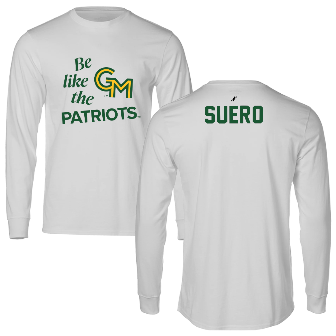 George Mason University TF and XC Light Gray Be Like Us Performance Long Sleeve - Mia Suero