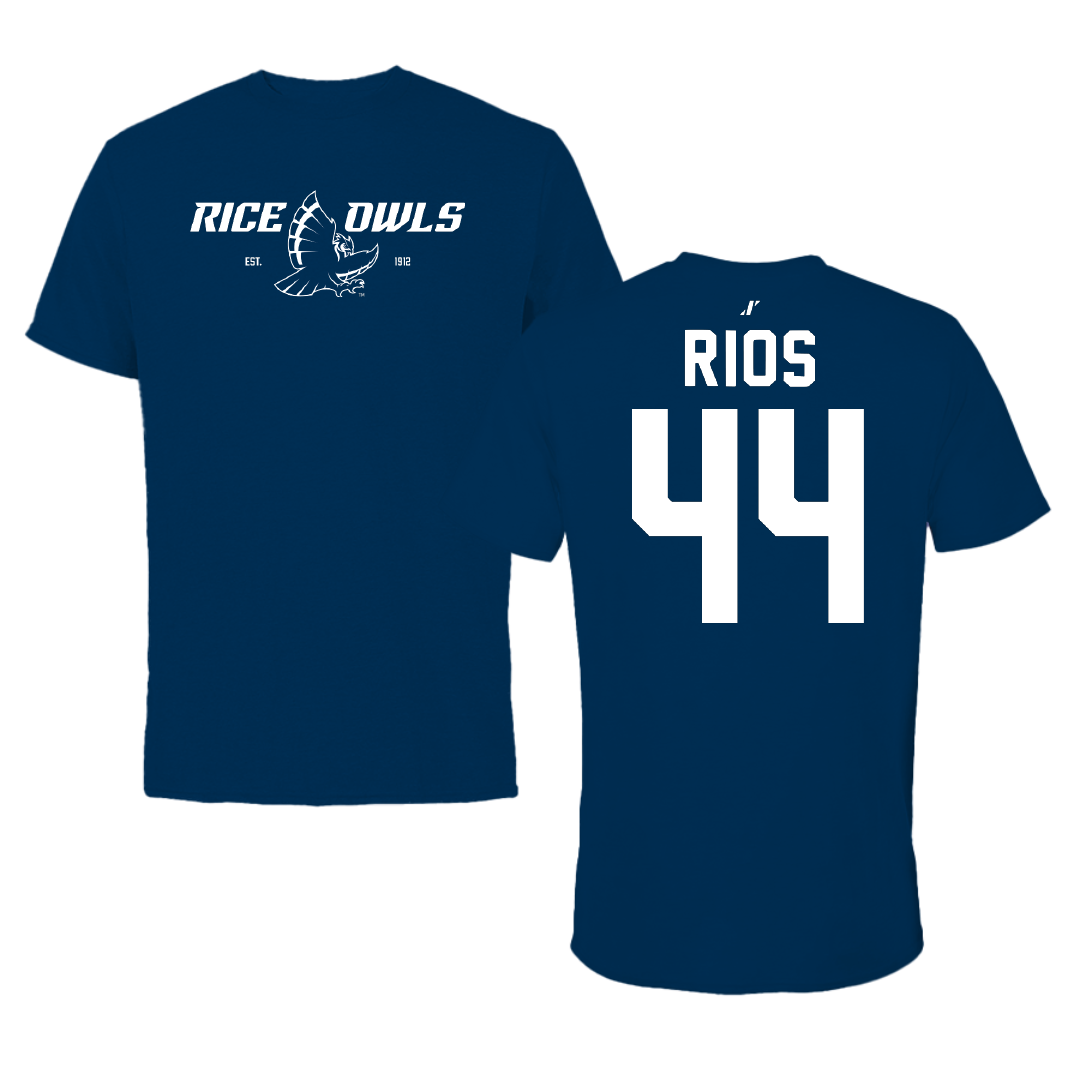 Rice University Baseball Navy General Tee - #44 Lorenzo Rios