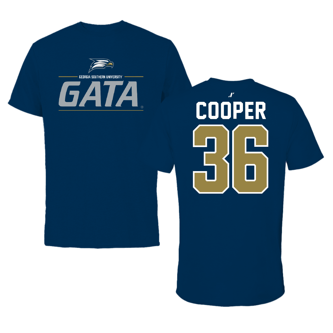 Georgia Southern University Football Navy General Performance Tee - #36 Jadaan Cooper