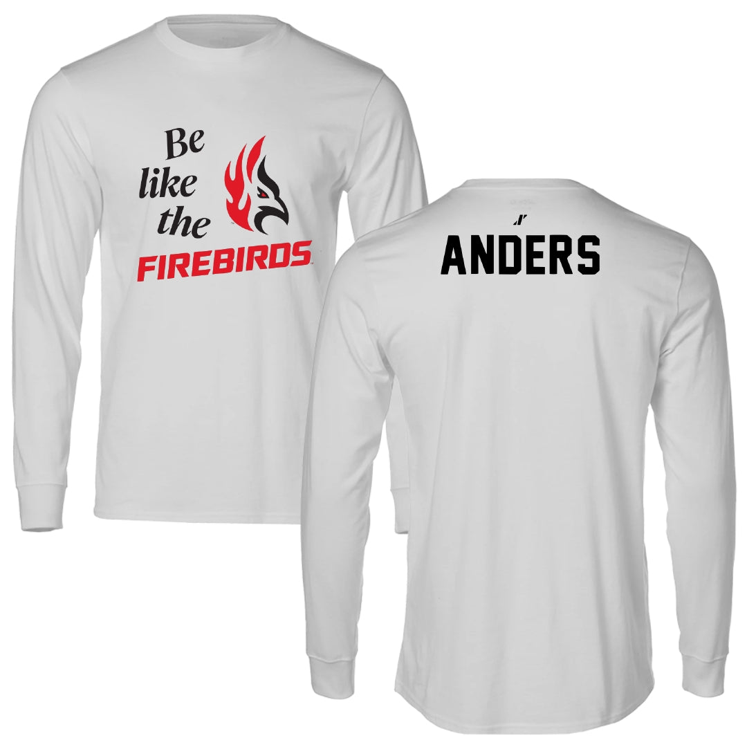 Carthage College Wrestling Light Gray Be Like Us Performance Long Sleeve - Margie Anders