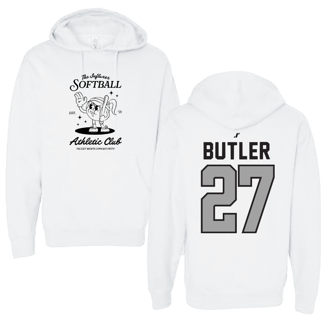 Softball White Influxer Athletic Club Hoodie - #27 Reed Butler