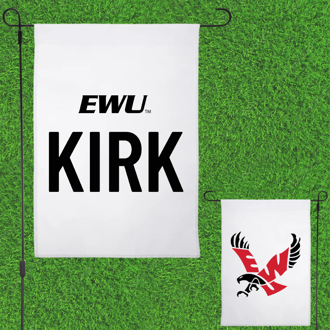 Eastern Washington University Basketball White Garden Flag - Paris Kirk