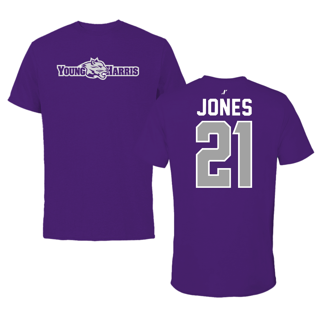 Young Harris College Lacrosse Purple Tee - #21 Rachel Jones