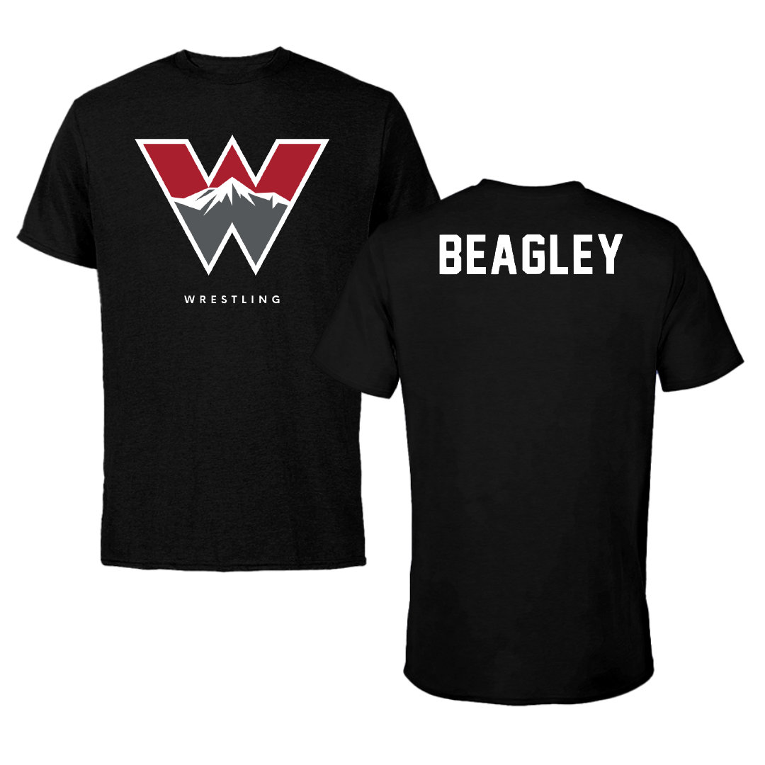 Western Colorado University Wrestling Black Block Performance Tee - Caiden Beagley