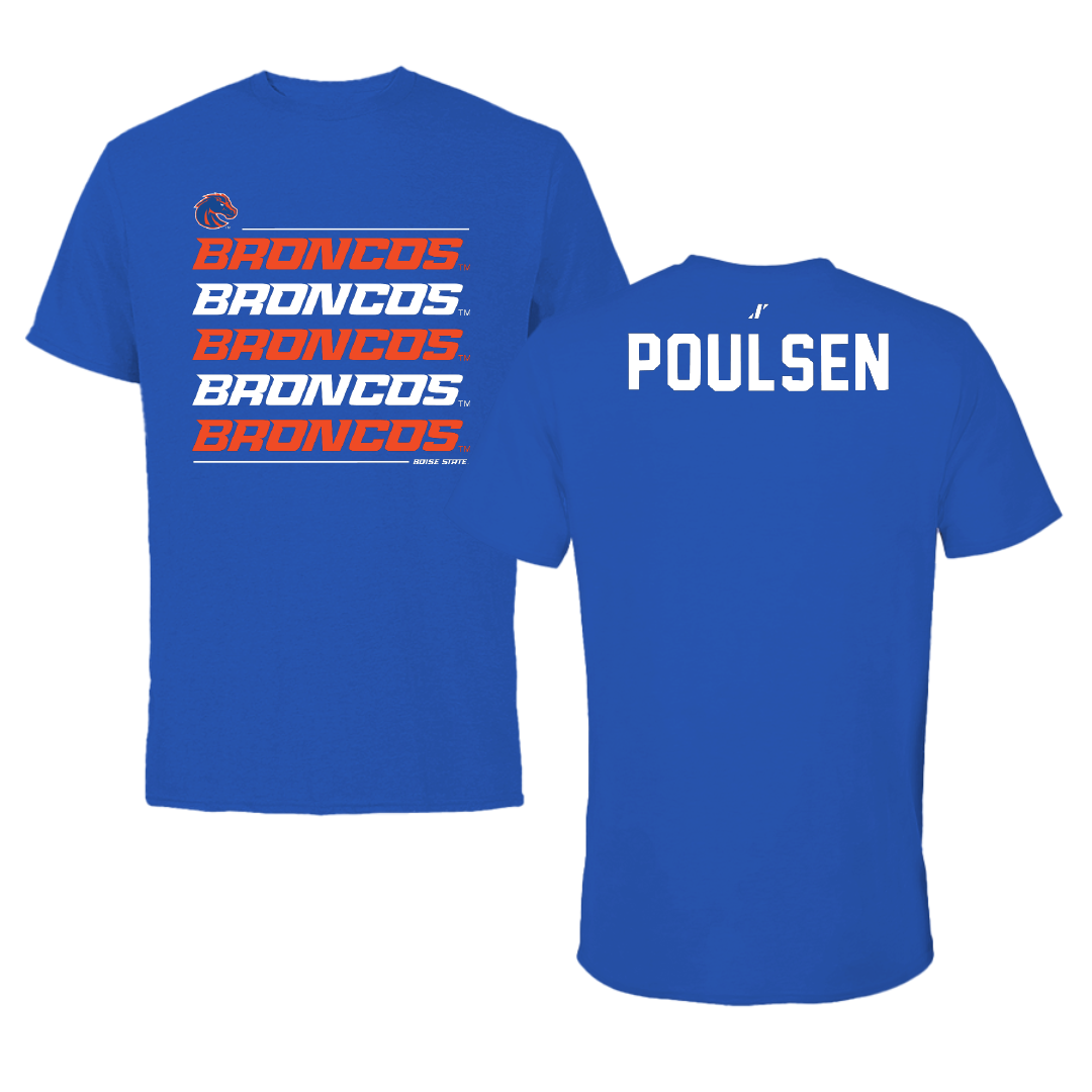 Boise State University TF and XC Blue General Performance Tee - Brynnli Poulsen