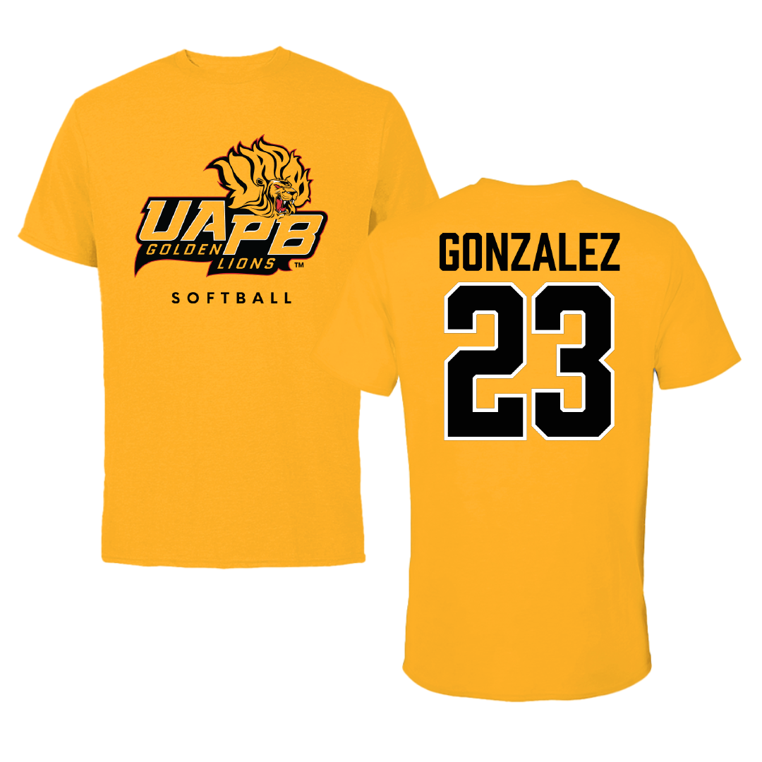 University of Arkansas-Pine Bluff Softball Gold Tee - #23 Ariana Gonzalez