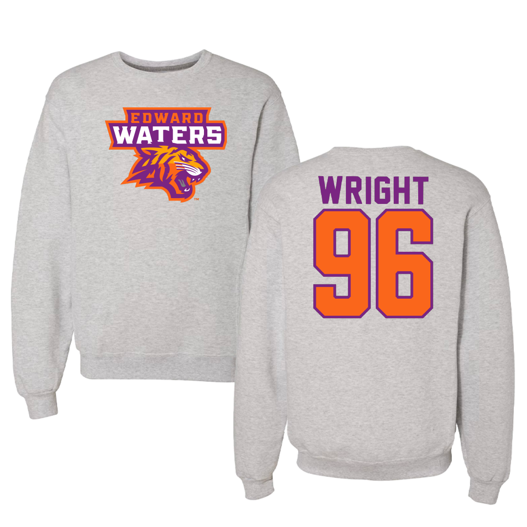 Edward Waters University Football Gray Crewneck - #96 Xavier Wright