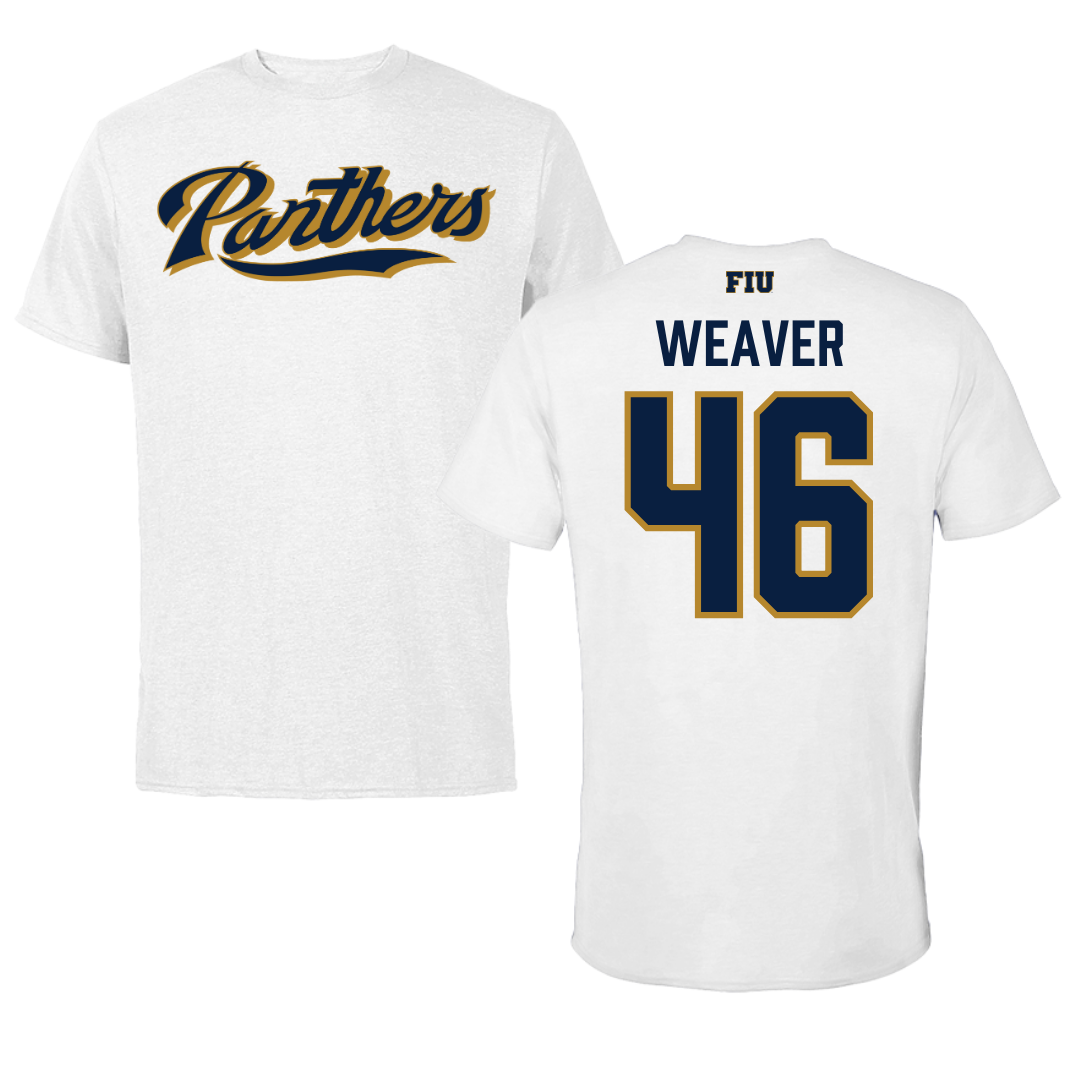 Florida International University Football White Tee - #46 Atavious Weaver