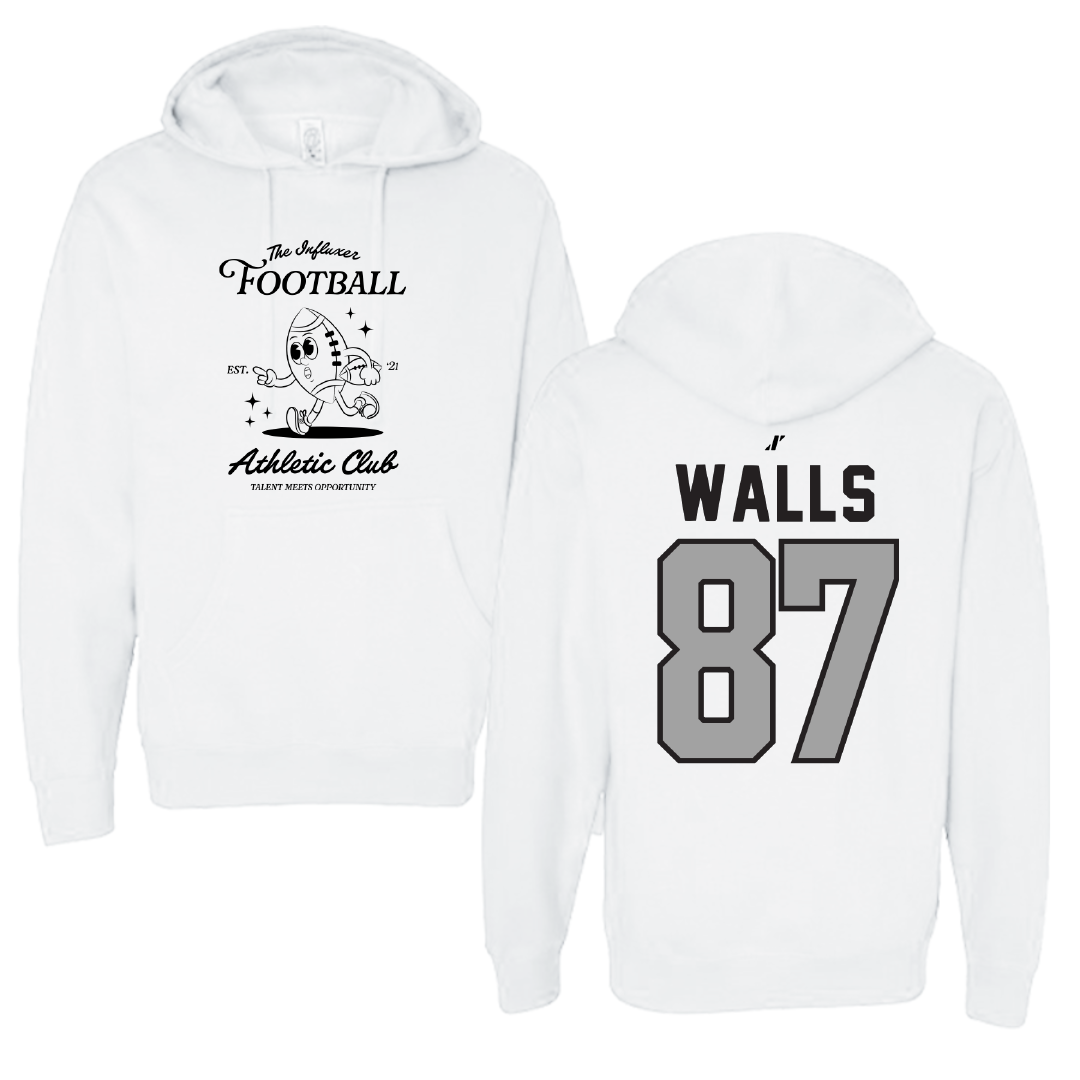 Football White Influxer Athletic Club Hoodie - #87 Gabriel Walls