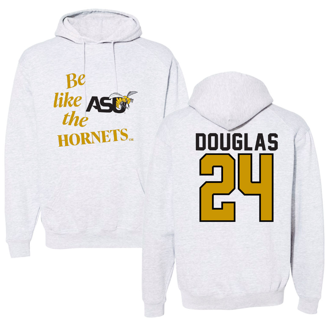 Alabama State University Baseball Light Gray Be Like Us Hoodie - #24 Kameron Douglas