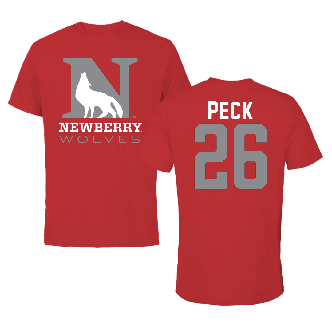 Newberry College Baseball Red Tee - #26 Andrew Peck