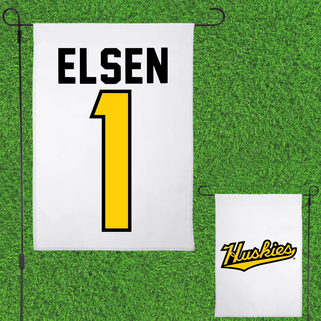 Michigan Technological University Volleyball White Garden Flag - #1 Madelyn Elsen