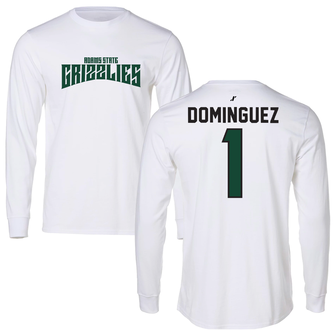 Adams State University Basketball White Classic Performance Long Sleeve - #1 Harmanie Dominguez