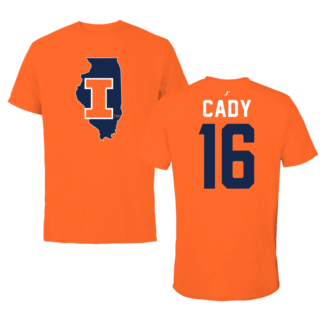 University of Illinois Softball Orange State Tee - #16 Ella Cady