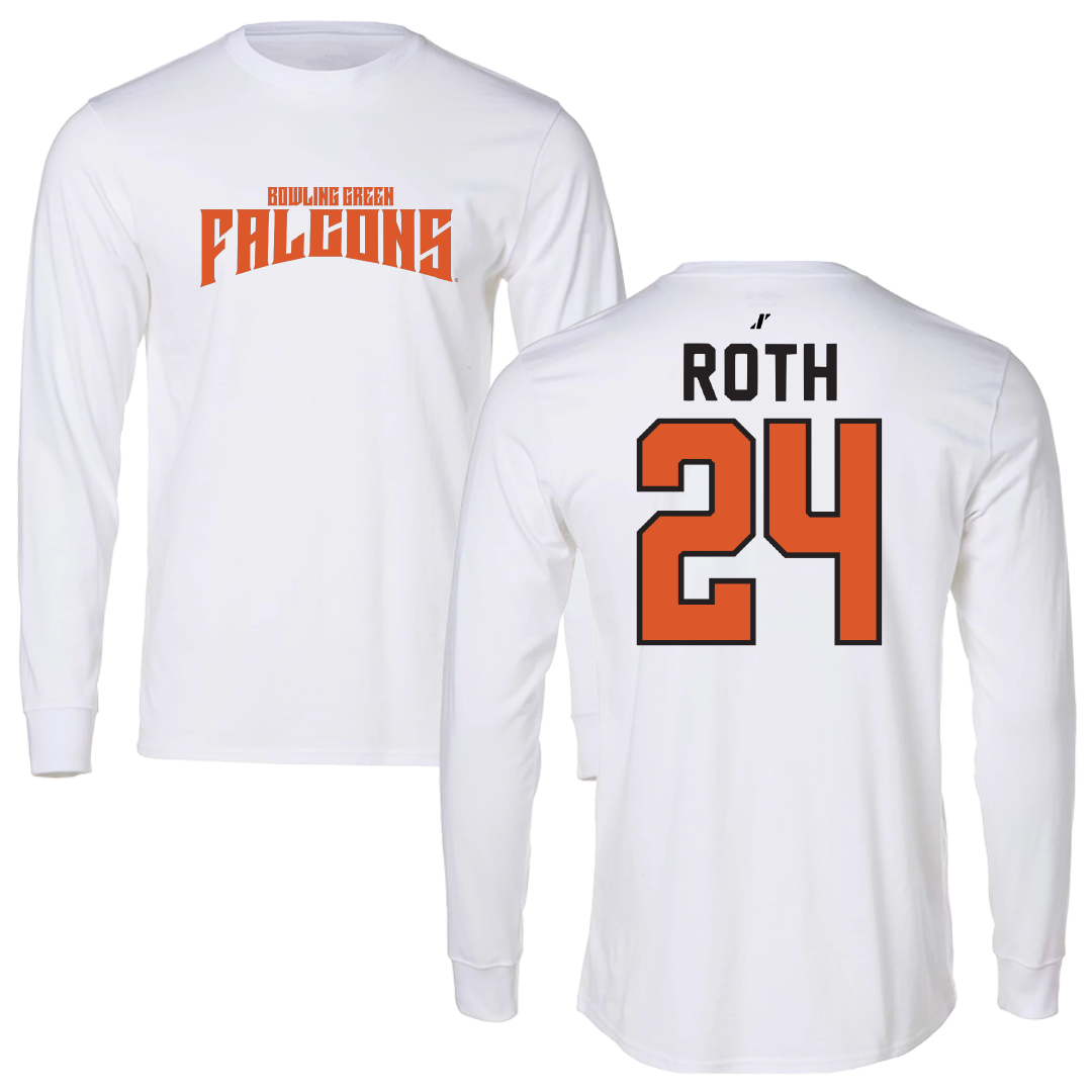 Bowling Green State University Softball White Classic Long Sleeve - #24 Alyvia Roth